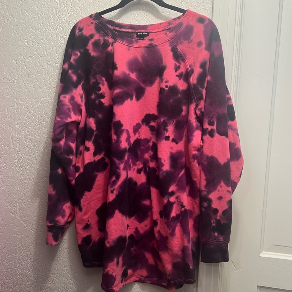 Torrid tie-dye sweatshirt tunic 1 14/16